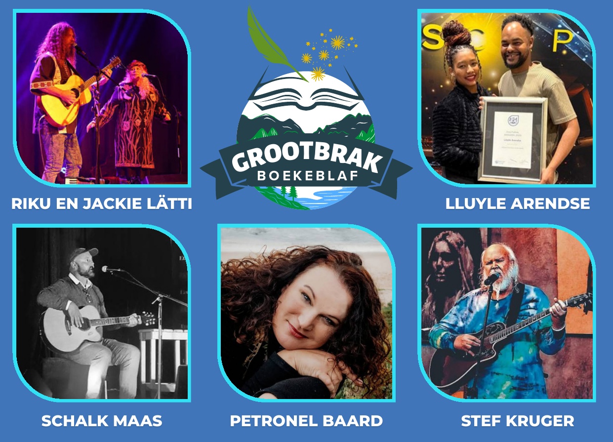 Riku en Jackie Lätti, Lluyle Arendse, Schalk Maas, Petronel Baard en Stef Kruger